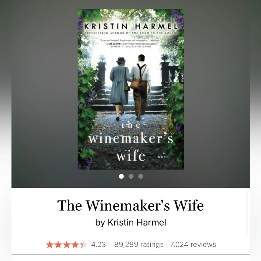The Winemaker’s Wife by Kristen Harmel Paperback Book Historical Fiction